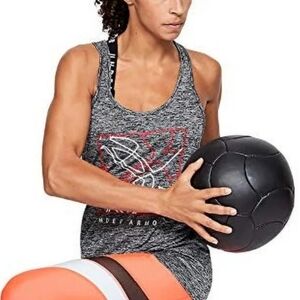 Under Armour UA Tech Racerback Tank Women’s Large Gray Pink Activewear